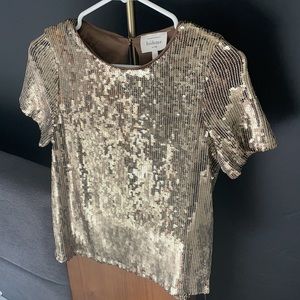 Böhme Gold Sequin Top
